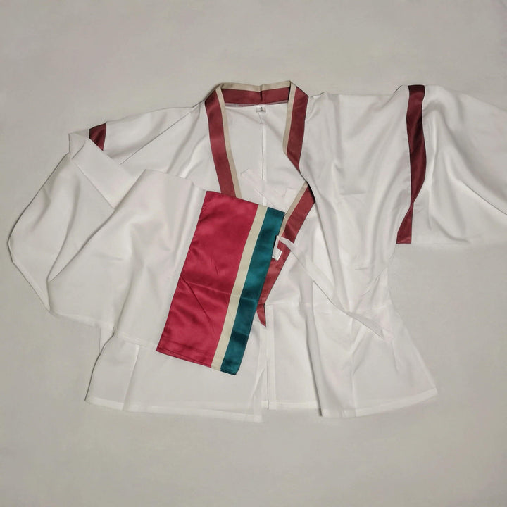 Hanfu Dress Set, 3-Piece Outfit (2 Tops + 1 Skirt), White Top
