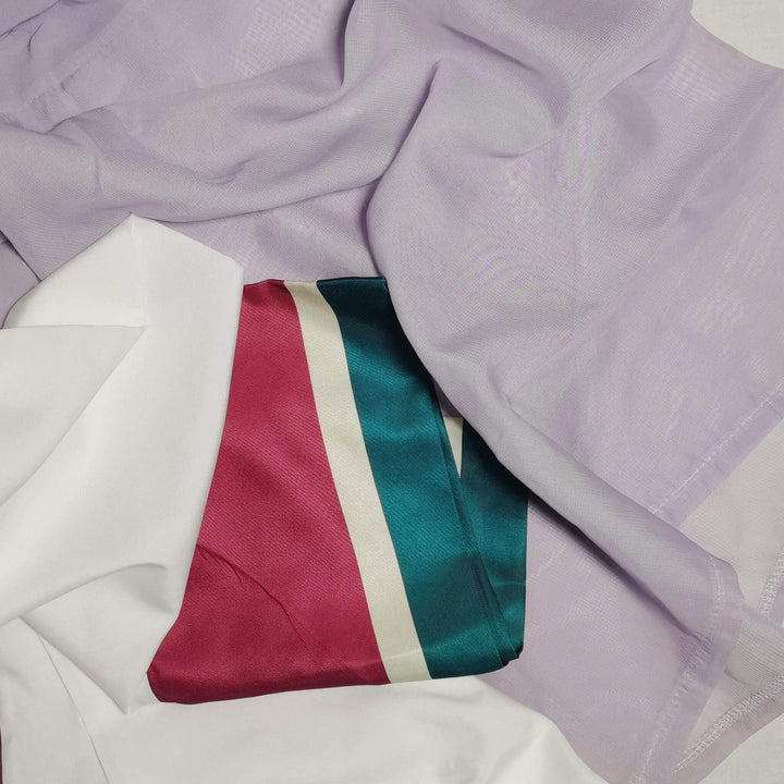 Hanfu Dress Set, 3-Piece Outfit (2 Tops + 1 Skirt), Fabric Details