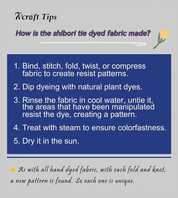 How is the shibori tie dyed fabric made?