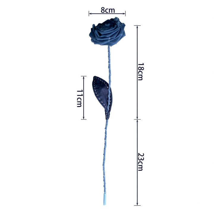 Size of Tie Dye Blue Fabric Roses, Handmade Indigo Cotton Flower