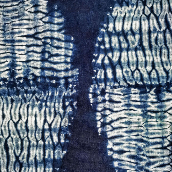 Japanese Shibori Tie-Dye Cotton Noren Curtain, Design Details