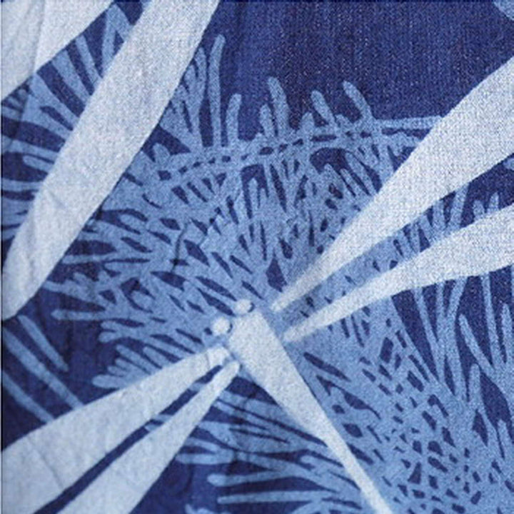 Handmade Tie-Dye Cotton Noren Door Curtain / Moonlit Dragonflies, Design Details