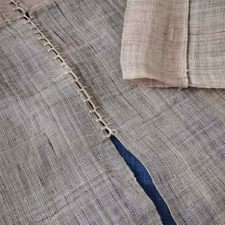 Japanese Tie-Dye Ramie あさ Noren Curtain/Doorway Curtain Fabric Details