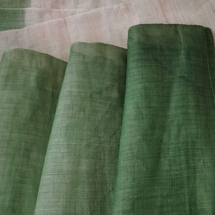 Japanese Noren Tie-Dye Handwoven Linen Ramie あさ Doorway Curtain, Fabric Details